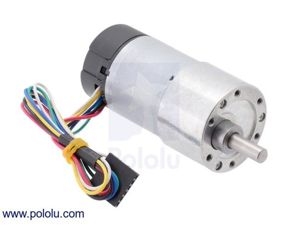 131:1 Metal Gearmotor 37Dx73L mm with 64 CPR Encoder (Helical Pinion) Pololu 4756