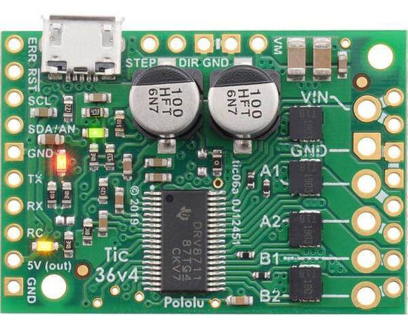 Tic 36v4 USB Multi-Interface High-Power Stepper Motor Controller Pololu 3141