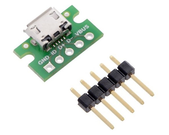 USB Micro-B Connector Breakout Board