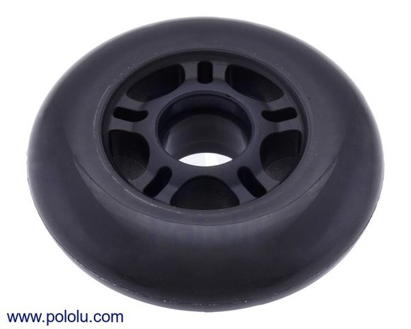 Scooter/Skate Wheel 100×24mm - Black   Pololu 3278