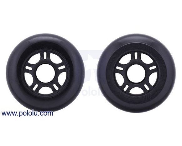 Scooter/Skate Wheel 100×24mm - Black   Pololu 3278