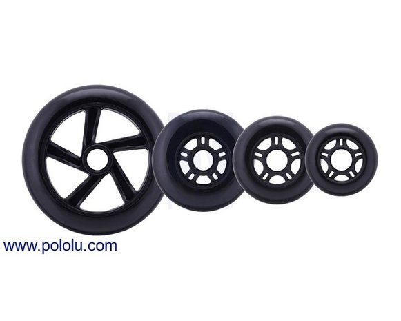Scooter/Skate Wheel 100×24mm - Black   Pololu 3278