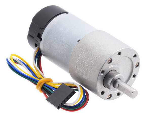 100:1 Metal Gearmotor 37Dx73L mm with 64 CPR Encoder (Helical Pinion) Pololu 4755