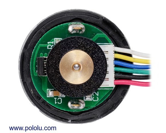 Motor with 64 CPR Encoder for 37D mm Metal Gearmotors (No Gearbox, Helical Pinion) Pololu 4750