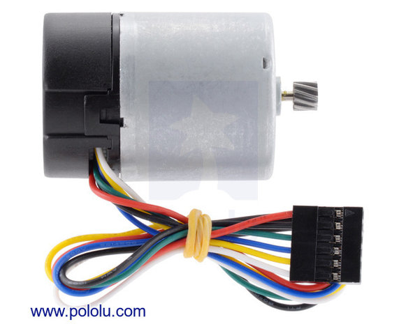 Motor with 64 CPR Encoder for 37D mm Metal Gearmotors (No Gearbox, Helical Pinion) Pololu 4750