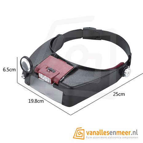 HOOFDBAND MET VERGROOTGLAS EN LED VERLICHTING