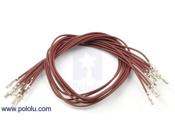 F-F 30cm Wires Pre-crimped Terminals 10-Piece Pololu 