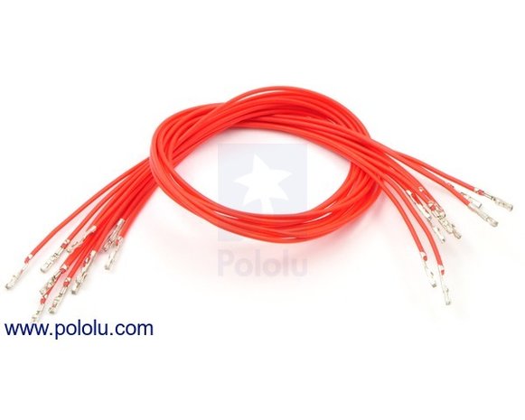 F-F 30cm Wires Pre-crimped Terminals 10-Piece Pololu 