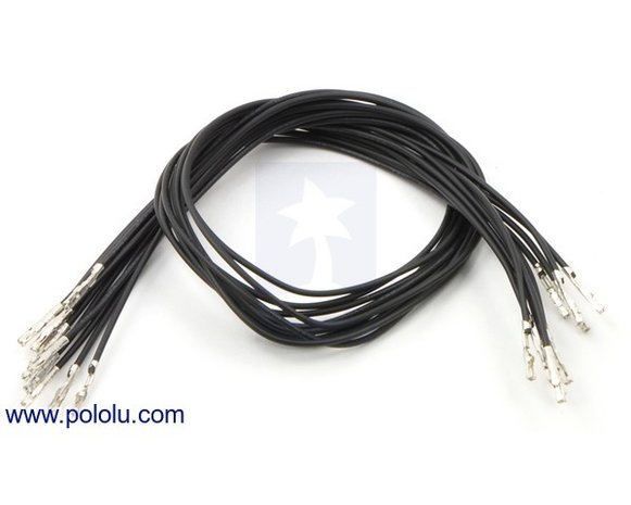 F-F 30cm Wires Pre-crimped Terminals 10-Piece Pololu 