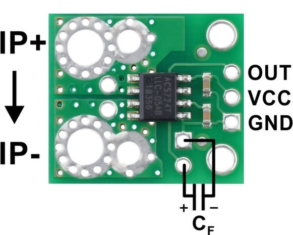 ACS724 Current Sensor Carrier -5A to +5A Pololu 4041