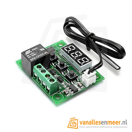 Digitale Thermostaat Module met Relais W1209