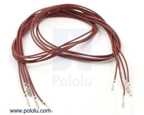 F-F 60cm Wires Pre-crimped Terminals 5-Piece  Pololu 