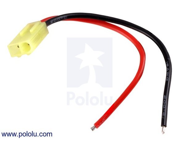Mini Tamiya Plug with 10cm Leads, Male  Pololu 2179