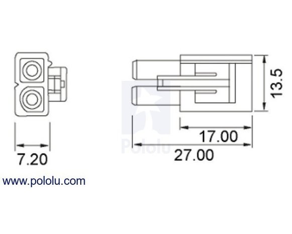 Tamiya Plug with 10cm Leads, Female Pololu 2172