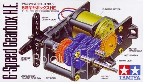 Tamiya 72005 6-Speed Gearbox Kit  Pololu 74