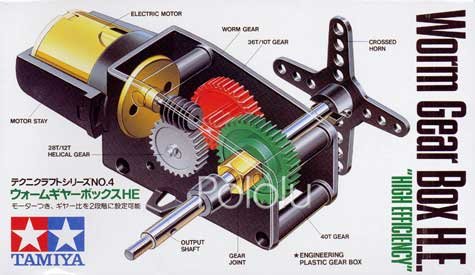 Tamiya 72004 Worm Gearbox Kit  Pololu 73