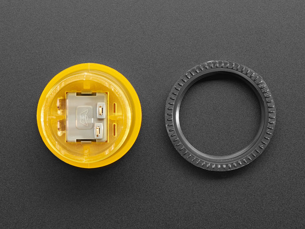 Arcade Button with LED - 30mm Translucent Yellow  Adafruit 3488