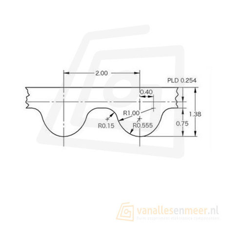 GT2-6-520 tandriem belt gesloten aandrijfriem 3d-printer