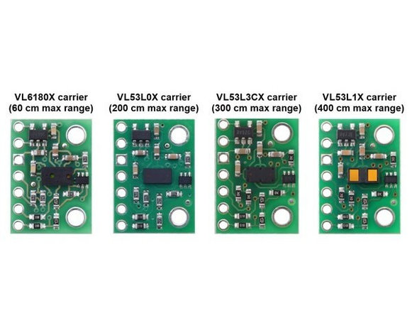 VL53L3CX Time-of-Flight Multi-Target Distance Sensor Carrier with Voltage Regulator, 300cm Max Pololu 3416