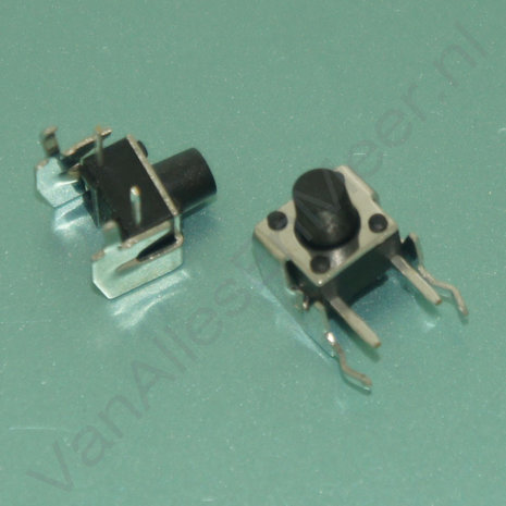 7x7x5mm Drukknop microswitch 4 pins haaks