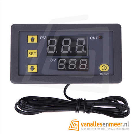 LCD Temperatuur display met controller 24V/DC
