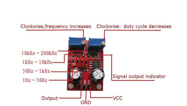 NE555 signaal generator module