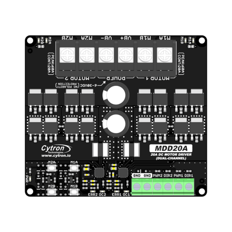 20Amp 6V-30V DC Motor Driver (2 Channels)  MDD20A Cytron 