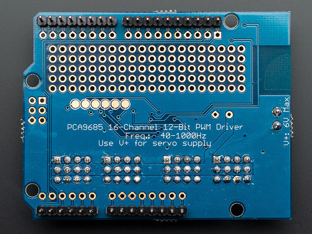 16 Channel Servo Shield 12-bit PWM I2C interface van Adafruit 1411