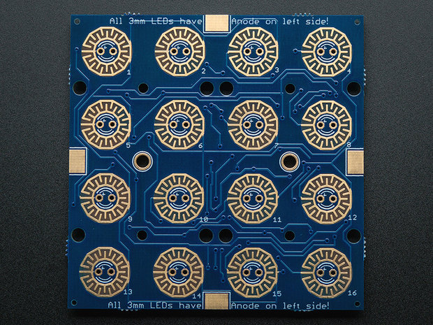 Trellis Monochrome Driver PCB for 4x4 Keypad van Adafruit 1616