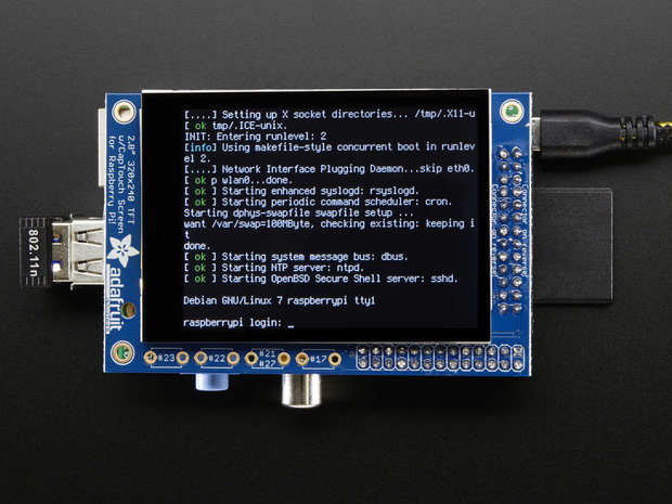 Display Touchscreen 2.8inch PiTFT 320x240 capacitief  Adafruit 1983