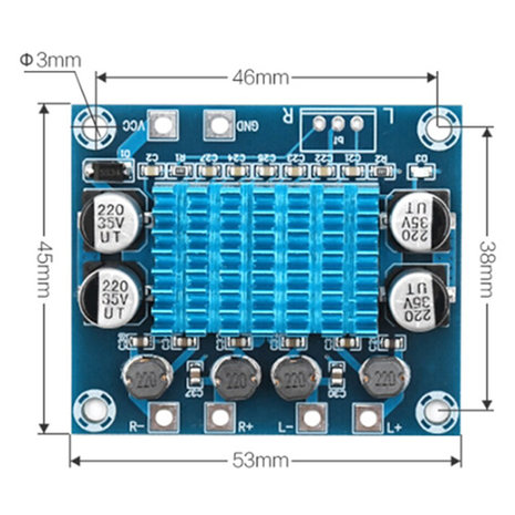 TPA3110 XH-A232 30W+30W 2.0 Channel Digital Stereo Audio Power Amplifier Board DC 8-26V 3A