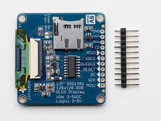 OLED 16-bit Color 1.5 inch met microSD holder van Adafruit 1431