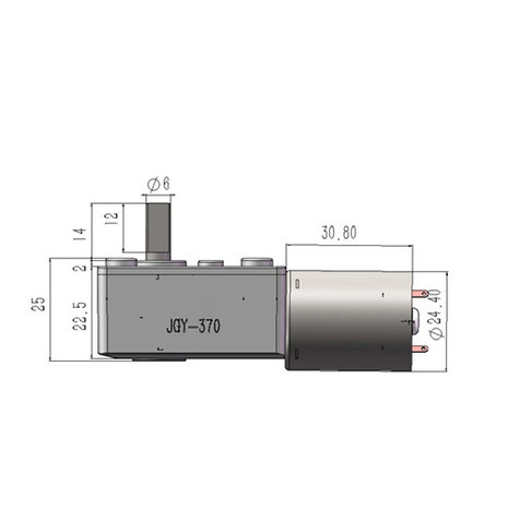 JGY370 wormwielmotor DC 6v 6 rpm reductie omkeerbare zelfborgende motor