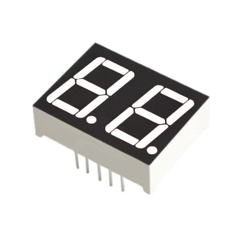 7 Segment 2 digits LED display Wit CC 0.56 inch