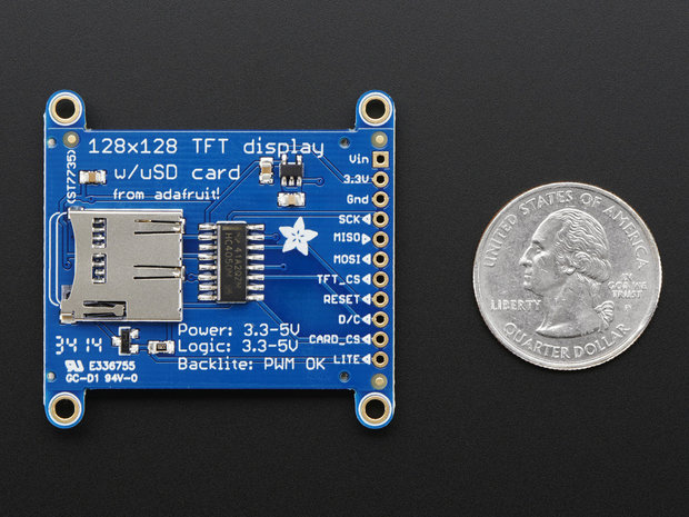 Adafruit 1.44 inch Color TFT LCD Display with MicroSD Card  Adafruit 2088