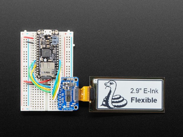 2.9" Flexible 296x128 Monochrome eInk / ePaper Display - UC8151D Chipset Adafruit 4262