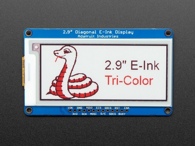 2.9" Red/Black/White eInk Display Breakout - THINK INK Adafruit 1028