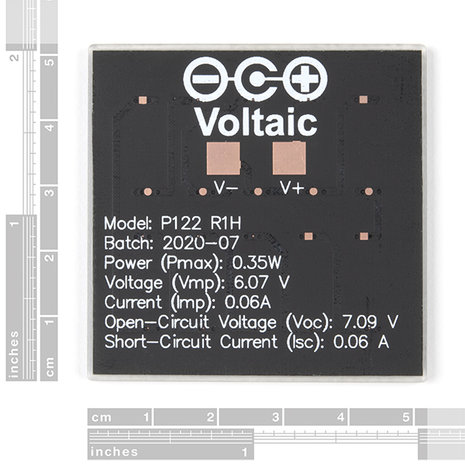 Mini Solar Panel - 0.3 Watt, 6 Volt (ETFE)  Sparkfun 18724