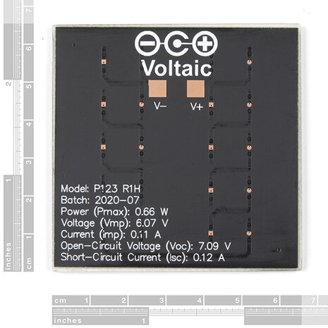 Small Solar Panel - 0.6 Watt, 6 Volt (ETFE)  Sparkfun 18725