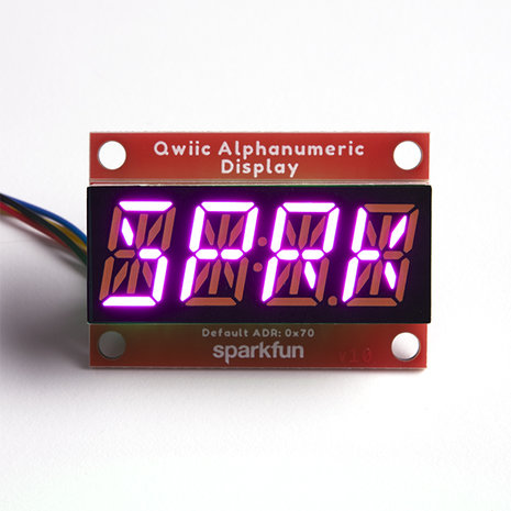 Qwiic Alphanumeric Display - Pink  Sparkfun 16919