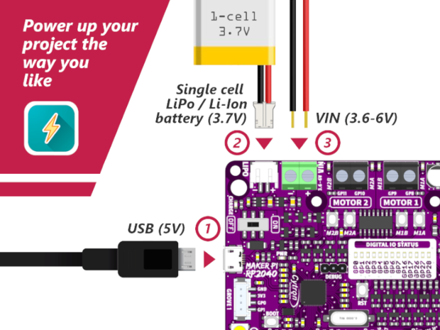 Maker Pi RP2040: Robotica vereenvoudigen met Raspberry Pi RP2040