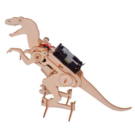 DIY houten robotdinosaurus (met 4 AA batterijen) 