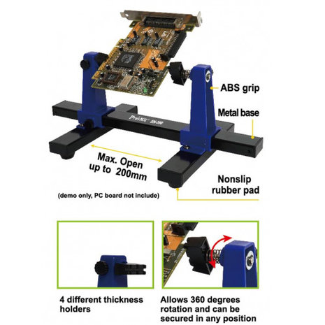 Verstelbare PCB Board Printplaathouder voor Solderen - 360 ° graden rotatie