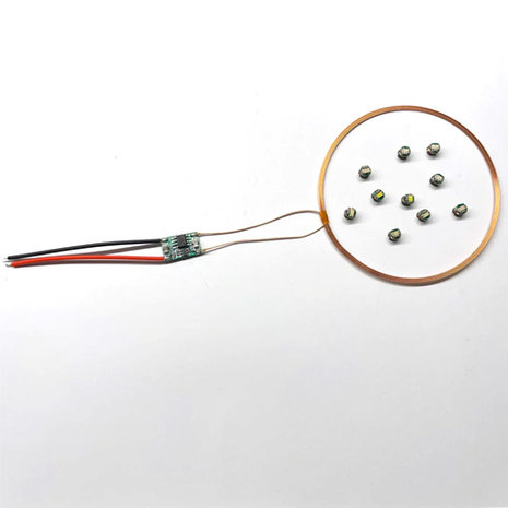 draadloze LED Kit inductieve spoel 5V x10 LED's met draadloze oplaad module