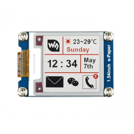 200x200, 1.54inch E-Ink display module, three-color