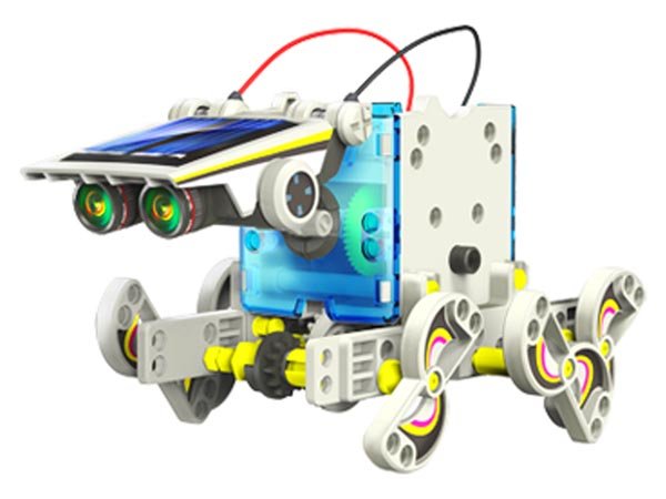 EDUCATIEVE ROBOTKIT OP ZONNE-ENERGIE - 14-IN-1