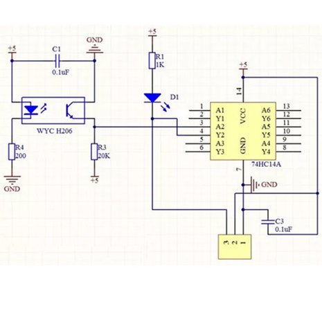 Motor speed sensor 3pin Lichtsluis