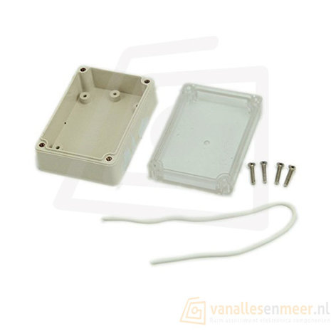 Behuizing voor elektronica  83x58x33mm transparante deksel