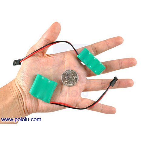 Rechargeable NiMH Battery Pack: 4.8V, 350mAh, 4x1 2/3-AAA Cells, JR Connector Pololu 2241