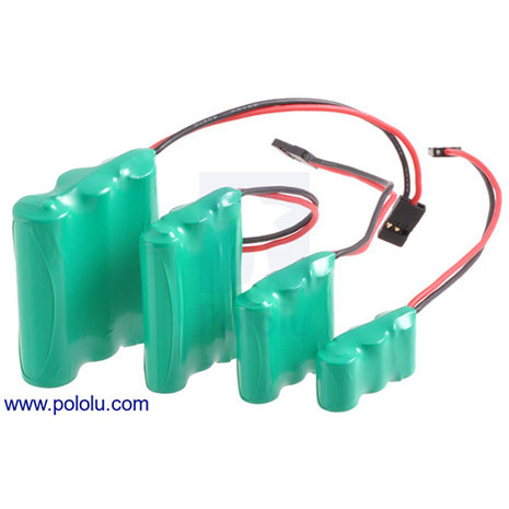 Rechargeable NiMH Battery Pack: 4.8V, 350mAh, 4x1 2/3-AAA Cells, JR Connector Pololu 2241